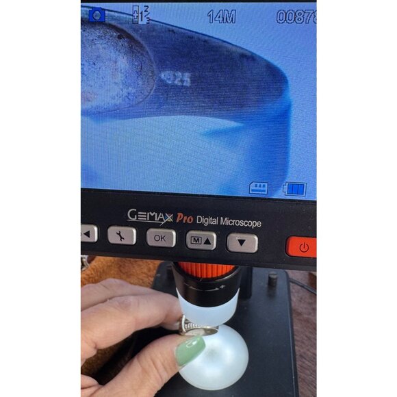 Estate Sterling Silver 925 Wide Band Ring, Bold Textured Design, Size 8.5, 4.7g - Picture 11 of 11